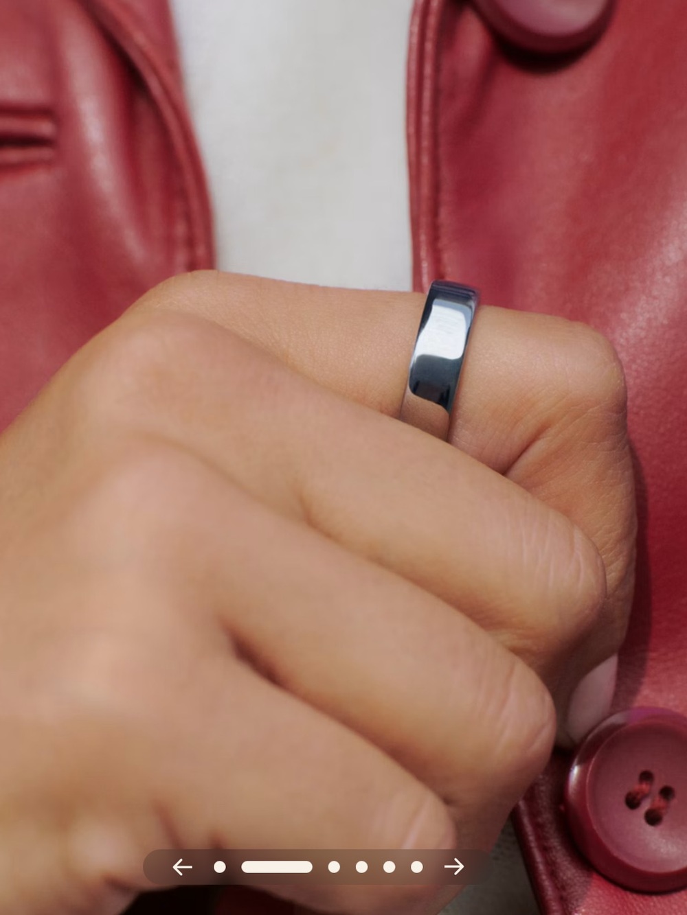 Oura Ring 5 in Silver (Size 7) - Picture 4 of 7
